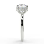 Stunning 2.40 CT Cushion Moissanite Engagement Ring with Hidden Halo Design 6