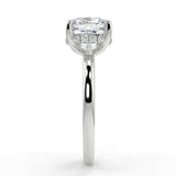 Stunning 2.40 CT Cushion Moissanite Engagement Ring with Hidden Halo Design 6