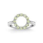 3.6 TCW Round Peridot Lab Made Diamond- August Birthstone Engagement Ring 5