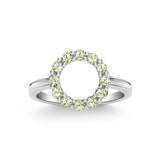 3.6 TCW Round Peridot Lab Made Diamond- August Birthstone Engagement Ring 5