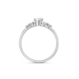 Stunning 0.3 CT Round Moissanite Stones Cluster Wedding Band 3