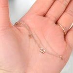 Customized Letter Name Necklace in Solid Gold 5