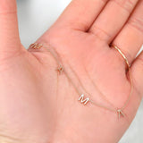 Customized Letter Name Necklace in Solid Gold 5