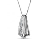 Round Cut Cubic Zirconia in 925 Sterling Silver Necklace 2