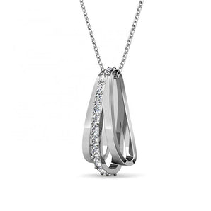 Round Cut Cubic Zirconia in 925 Sterling Silver Necklace