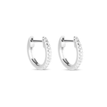 0.50 TCW Round Cut Moissanite Huggies Earrings in Gold 6