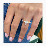 Stunning 1.0 CT Pear Moissanite Engagement Ring with Dainty Pave Design 4