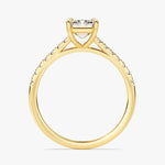 Stunning 1.0-2.0 CT Emerald Moissanite Engagement Ring with Pave Design 3