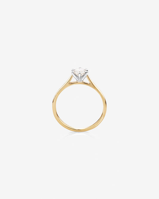 Stunning 0.50 CT Round Moissanite Engagement Ring In Solitaire Design 2