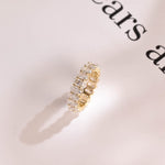 Stunning 0.5 TCW Oval Moissanite Stones Full Eternity Wedding Band 8