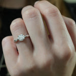 Stunning 1.0- 2.0 CT Oval Moissanite Engagement Ring with Hidden Halo Design 6