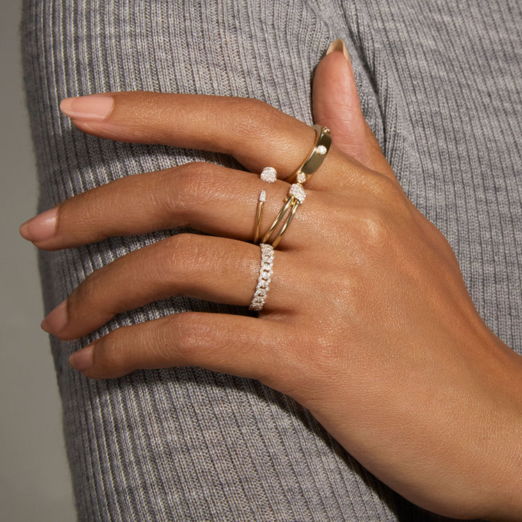 Stunning 0.20 TCW Round Moissanite Stones Linked Stones Wedding Bands 6