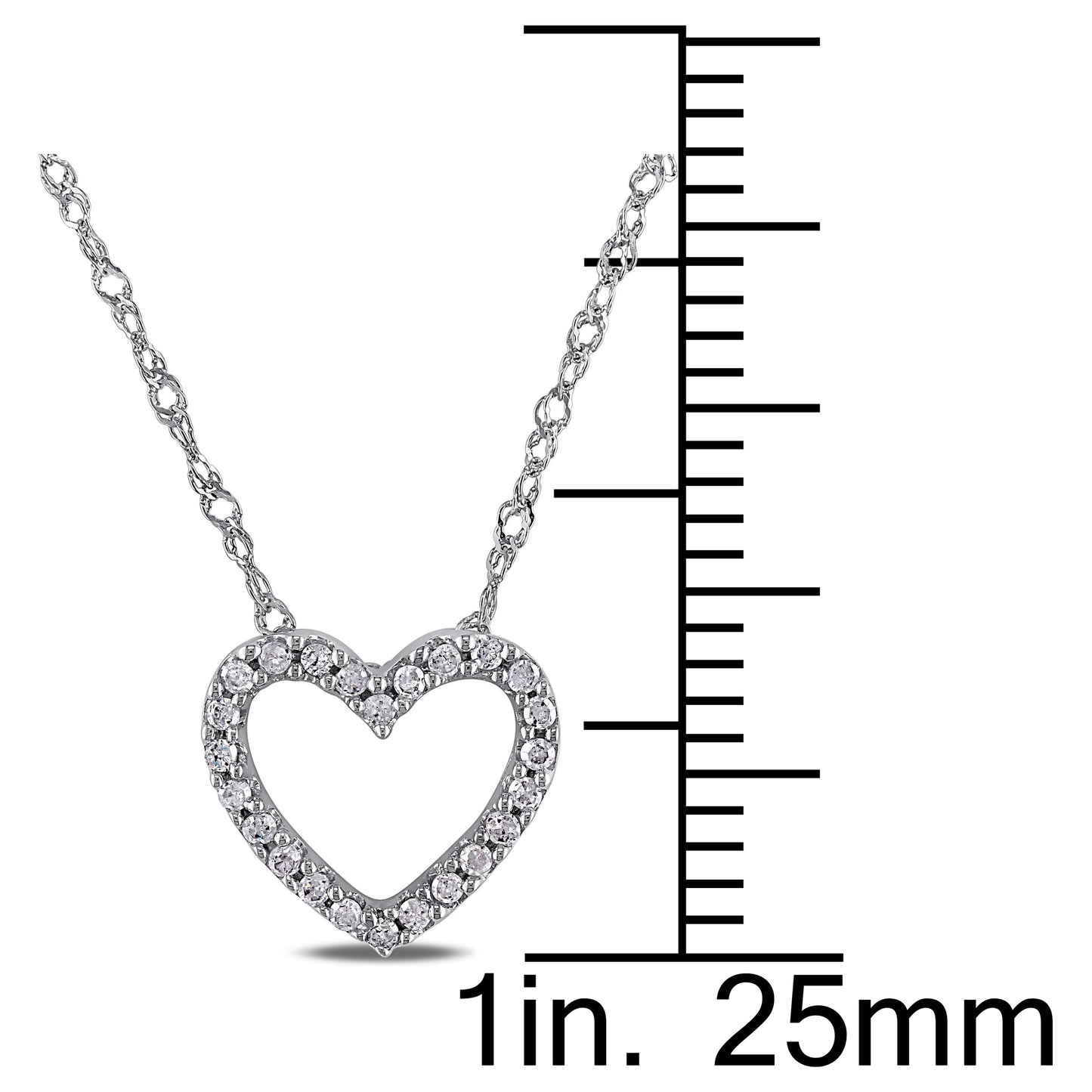 Round Cut Cubic Zirconia in 925 Sterling Silver Necklace 10
