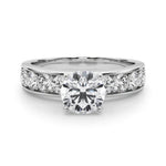 Stunning 0.50-1.50 Round Moissanite Engagement Ring With Pave Design 1