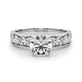 Stunning 0.50-1.50 Round Moissanite Engagement Ring With Pave Design 1