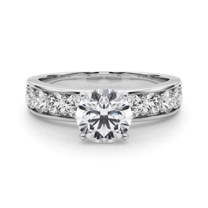 Stunning 0.50-1.50 Round Moissanite Engagement Ring With Pave Design 1