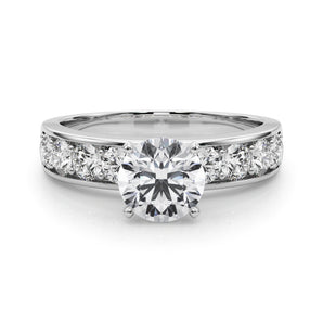 Stunning 0.50-1.50 Round Moissanite Engagement Ring With Pave Design