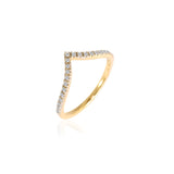 Stunning 0.20 TCW Round Moissanite Stones Curved Wedding Bands 5