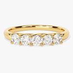 Stunning 0.55 CT Round Moissanite Stones Half Stone Wedding Band 1