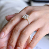 Stunning 1.5 - 2.5 CT Radiant Moissanite Engagement Ring with Pave & Halo Design 4
