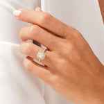 Stunning 1.0-2.0 CT Cushion Moissanite Engagement Ring with Halo & Pave Design 7
