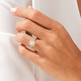 Stunning 1.0-2.0 CT Cushion Moissanite Engagement Ring with Halo & Pave Design 7