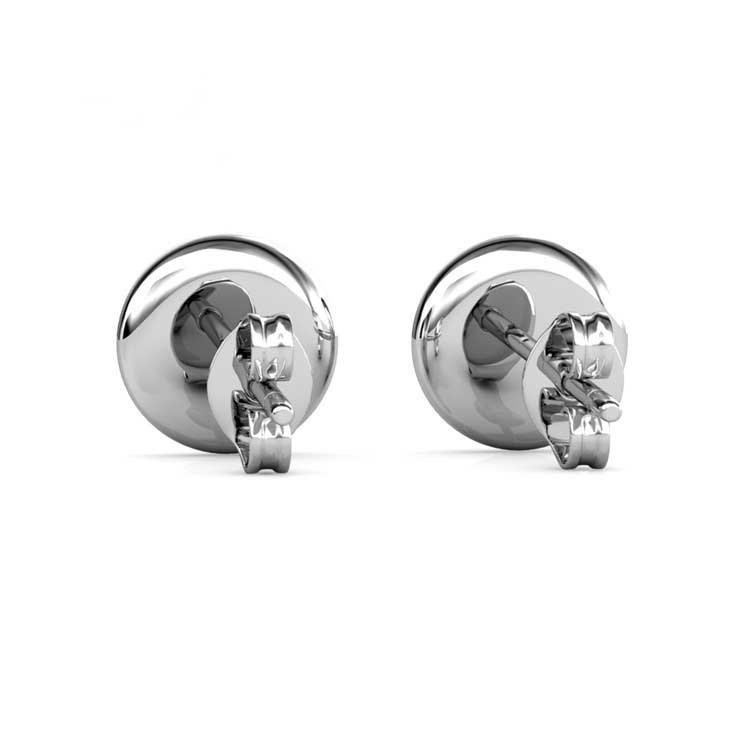 Round Cut Cubic Zirconia in 925 Sterling Silver Earrings 3