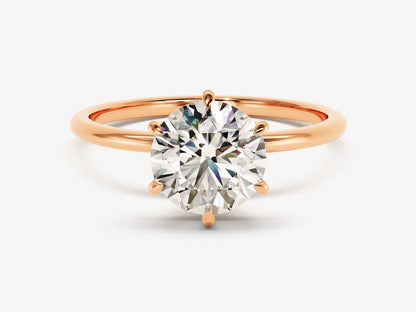 Stunning 1.0-2.0 CT Round Moissanite Engagement Ring with Solitaire Design 4