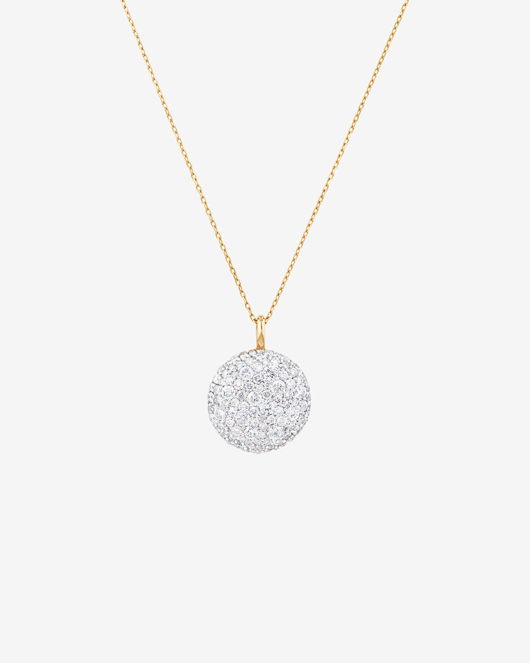 Round Cut Cubic Zirconia in 925 Sterling Silver Necklace 1