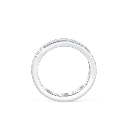 Stunning 0.3 TCW Round Moissanite Stones Channel Wedding Band 3