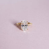 Stunning 3.50 CT Oval Shape Moissanite Engagement Ring with Hidden Halo & Pave Design 5