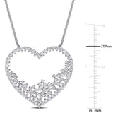 Round Cut Cubic Zirconia in 925 Sterling Silver Necklace 3