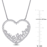 Round Cut Cubic Zirconia in 925 Sterling Silver Necklace 6