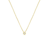 0.20 CT Round Moissanite Diamond Bezel Solitaire Pendant Necklace in Solid Gold 3