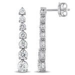 Round Cut Cubic Zirconia in 925 Sterling Silver Earrings 1
