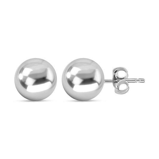 Round Cut Cubic Zirconia in 925 Sterling Silver Earrings 1