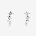 Round Cut Cubic Zirconia in 925 Sterling Silver Earrings 2
