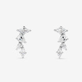 Round Cut Cubic Zirconia in 925 Sterling Silver Earrings 2