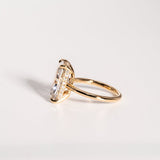 Classic 4.01 CT Radiant Moissanite Engagement Ring with Hidden Halo Design 7