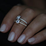 0.50 CT Emerald Cut Pave CVD E/VVS1 Diamond Engagement Ring 9