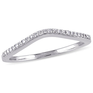 Round Cut Cubic Zirconia in 925 Sterling Silver Wedding Bands