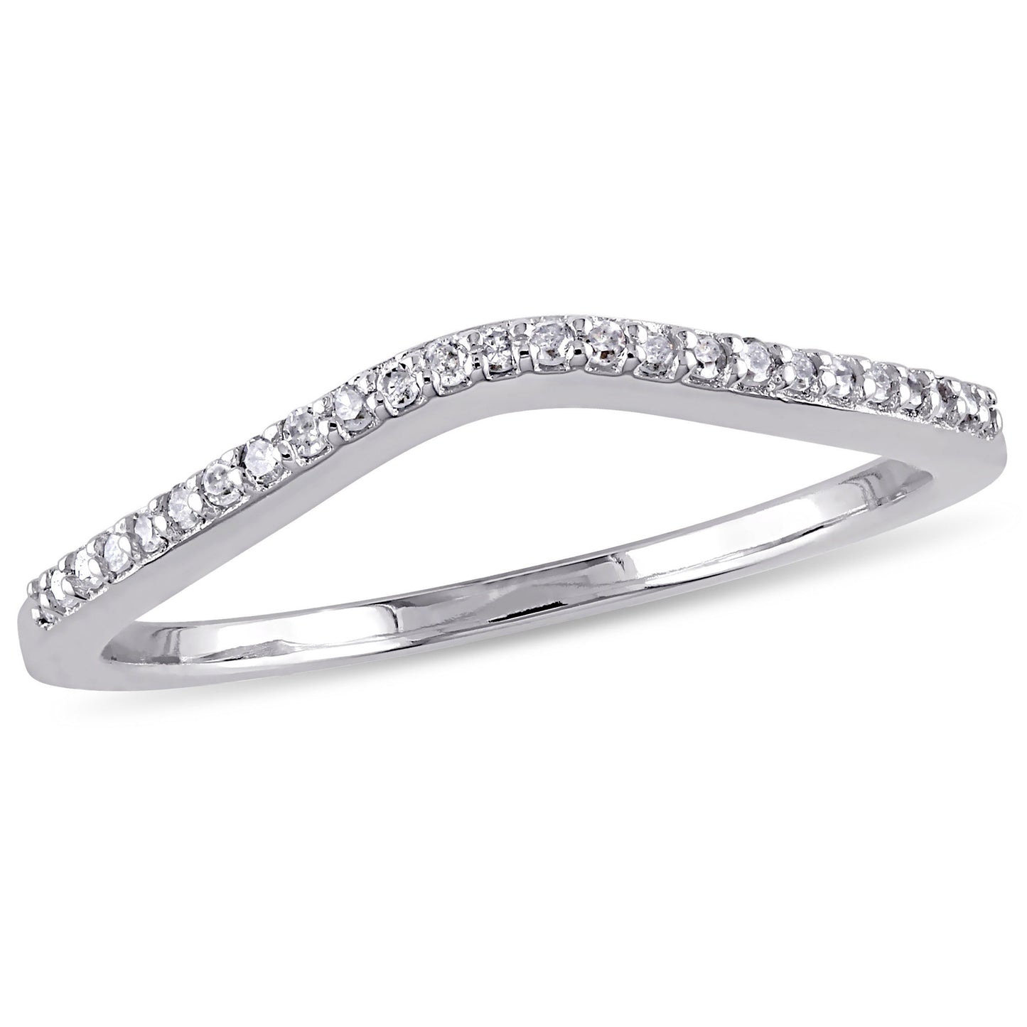 Round Cut Cubic Zirconia in 925 Sterling Silver Wedding Bands 12