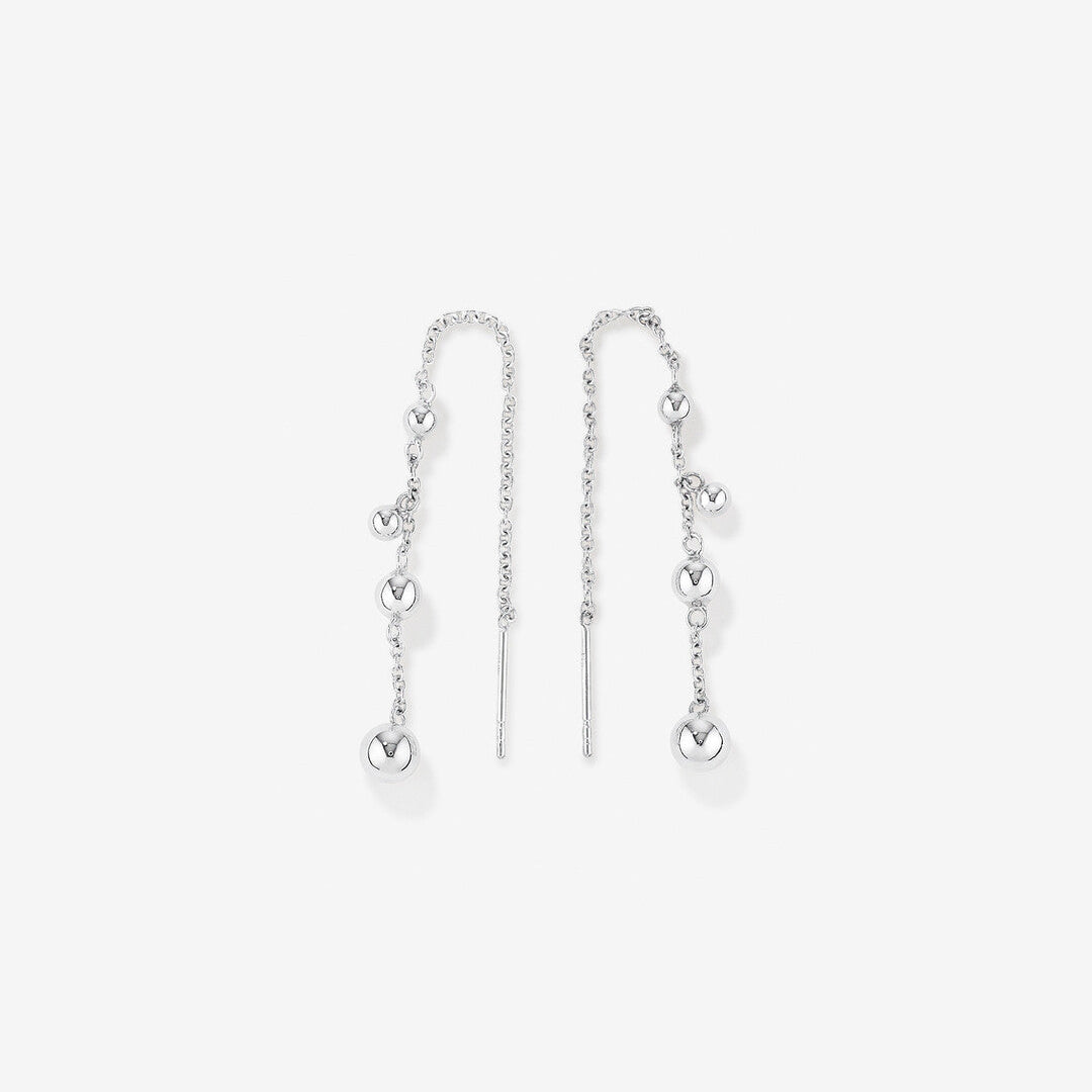 Round Cut Cubic Zirconia in 925 Sterling Silver Earrings 1