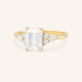 Stunning 2.0 CT Marquise Moissanite Engagement Ring with Cluster Design 2