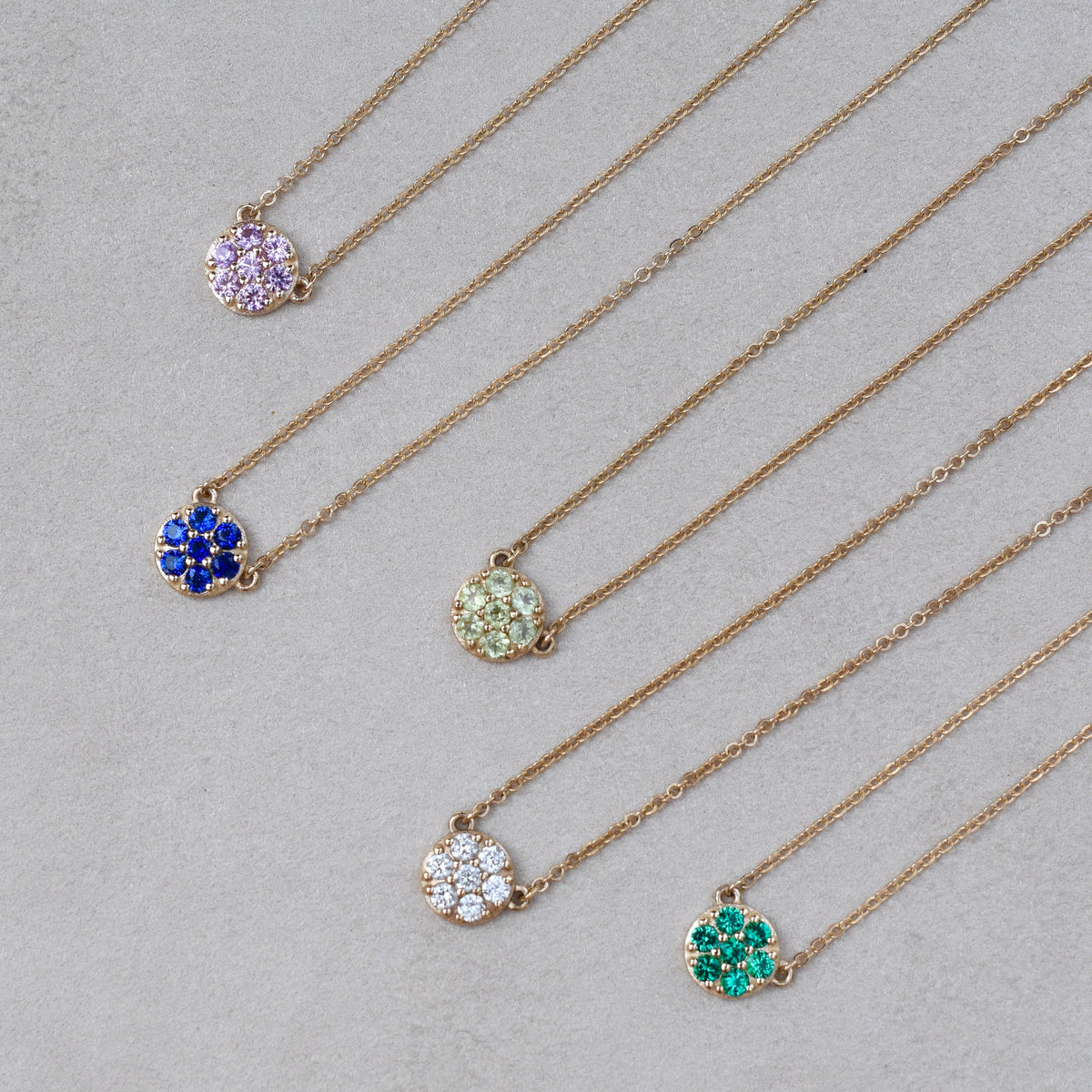 0.21 TCW Round Peridot Lab Made Diamond- August Birthstone Necklace 8