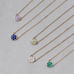 0.21 TCW Round Peridot Lab Made Diamond- August Birthstone Necklace 8