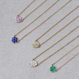 0.21 TCW Round Peridot Lab Made Diamond- August Birthstone Necklace 8