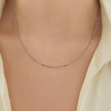 Round Cut Cubic Zirconia in 925 Sterling Silver Necklace 4