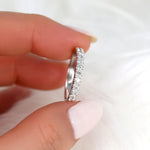 Stunning 0.6 TCW Round Moissanite Stones Half Eternity Wedding Band 4