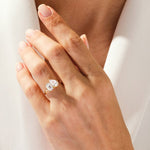 Stunning 2.50 TCW Pear & Emerald Moissanite Engagement Ring 6
